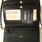 Buxton Black Women's Double Flap Mini Organizer Clutch Wallet/Shoulder Bag