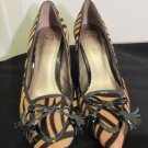 Joan & David 'ALTA' Women's Leather Pumps w/Calf Hair Color: Nat/Black S: 7 M