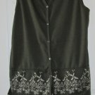 Carolina Colours Green 2-piece Set Floral Print Top and Capris Pant Size: S