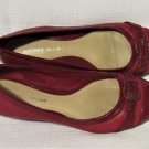 Antonio Melani Red Quilted Leather Ballet Flats Shoes 8.5 M