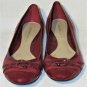 Antonio Melani Red Quilted Leather Ballet Flats Shoes 8.5 M