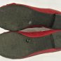 Antonio Melani Red Quilted Leather Ballet Flats Shoes 8.5 M