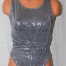 Vintage Baryshnikov Gray/Silver Metallic One-Piece Body-Wear Dance-Wear Size: S