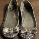 G by Guess Women's "Fruity2" Sequin Pewter-Multi Synthetic Flats S: 9.5 M