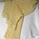 Beige/Cream & Metallic Crochet Sweater Scarf/Wrap/Shawl