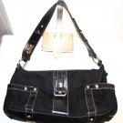 Jones New York Brown Nylon/Leather Trim Shoulder Bag/Purse/Tote/HandBag