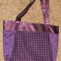 Purple Florals & Houndstooth Polyester Tote Bag