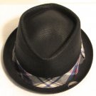 CONCEPT 1 ACCESSORIES Fashion Fedora Hat Blue/Plaid Ribbon Design Men & Women