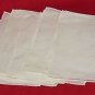 Set of 12 Linen Solid White Table Napkins 5.25" x 6.5" Square