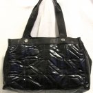 DKNY Active Women's Quilted Logo Bag Purse Large Satchel/Tote Patent Black