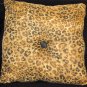 Leopard Print/Black Reversible Throw Pillow - Square