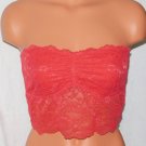 American Eagle Outfitters Red Lace Bandeau Bra Top Size: M