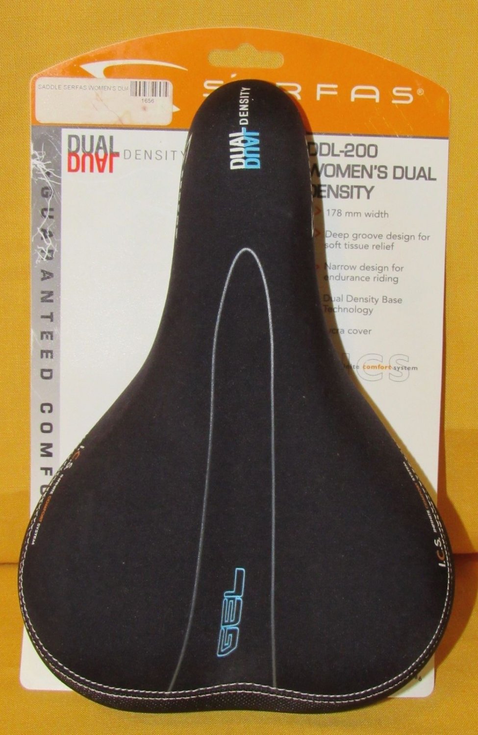 Serfas Women's DDL-200 Dual Density Bicycle Saddle-Black-Gel Seat-Commuter-New