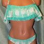 Ocean Pacific OP Mint/White Mesh Flounce Bikini Swimsuit Set Size: Junior
