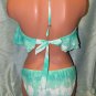 Ocean Pacific OP Mint/White Mesh Flounce Bikini Swimsuit Set Size: Junior