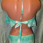 Ocean Pacific OP Mint/White Mesh Flounce Bikini Swimsuit Set Size: Junior