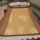 Fabric Square Cut Corner Shade 12x18x13 Accented with Leaves