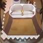 Fabric Square Cut Corner Shade 12x18x13 Accented with Leaves