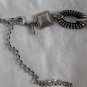 Chico's Metal Link Black & Silver Tone Belt, 7 Design Panels, Chain Drop 42.5"
