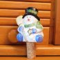 Ceramic Snowman Bottle Stopper Wine Cork Christmas Holiday