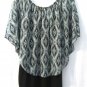 Cupcake Cape Maternity Top with Chiffon Cape Overlay Multi-Color Sleeveless - L