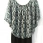 Cupcake Cape Maternity Top with Chiffon Cape Overlay Multi-Color Sleeveless - L