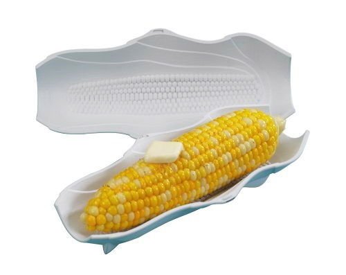Nordic Ware Four Piece Corn Butter Boats/Corn on the Cob Serving Dishes - White
