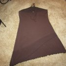 Moda International Polyester & Spandex Strapless Dress Size: L