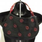 Inge Sport Black Ultra Suede Beaded Handbag
