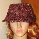Charm Women's Newsboy Hat Multi-Colored Red/White