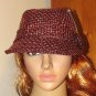 Charm Women's Newsboy Hat Multi-Colored Red/White