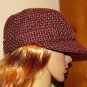 Charm Women's Newsboy Hat Multi-Colored Red/White