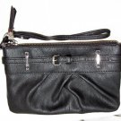 Simply Vera Vera Wang Black Pleated Front Wristlet Organizer Purse