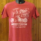 Hanes Men's Graphic Beefy Tee: Vintage Cycle Club Riders Red S: S (34/36) CH/P