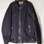 Denim Projects LLC Raw Diamond Black Denim Jackets Faux Leather Trim Plus 2XL