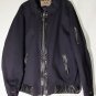 Denim Projects LLC Raw Diamond Black Denim Jackets Faux Leather Trim Plus 2XL