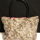 Wacoal Large Lightweight Leopard Print Shopper/Tote Pink Lining Multi-Color PVC