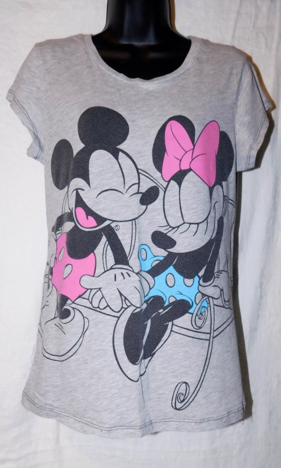 Disney Mickey & Minnie Mouse Graphic Sleepwear Pajama Top Multi-Color S: L
