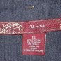 U-51 Women's Solid Blue Denim Jean High Waist Pencil Skirt Knee Length Size: 16