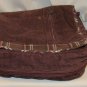 So Brown Plaid Print Trim Corduroy Cross Body Messenger Bag