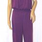 Xhilaration Juniors Solid Grape/Purple Strapless Gaucho Jumpsuit Size: M