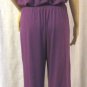 Xhilaration Juniors Solid Grape/Purple Strapless Gaucho Jumpsuit Size: M