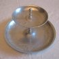 Aluminum Dessert Two Tiered Serving Tray Mid Century