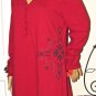 SONOMA life + style Solid Red Scroll Knit Sleepshirt "Holiday Hideaway" Size: XL