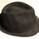 CONCEPT ONE ACCESSORIES Fashion Fedora Hat in Gray Plaid Design Men and Women