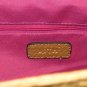 Apt. 9 Simone Pink Beige Stripe Drawstring Bucket Textile Bag Faux Leather