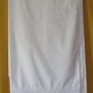 Vintage Wamsutta Shabby Cottage Chic White Floral Eyelet Lace Twin Flat Sheet