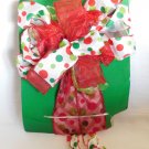 Christmas Bow - Christmas Tree Topper Polka Dot Ribbon Bow Topper