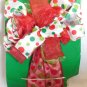 Christmas Bow - Christmas Tree Topper Polka Dot Ribbon Bow Topper