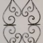 Tuscan Scrollwork Wrought Iron Candle Wall Sconce